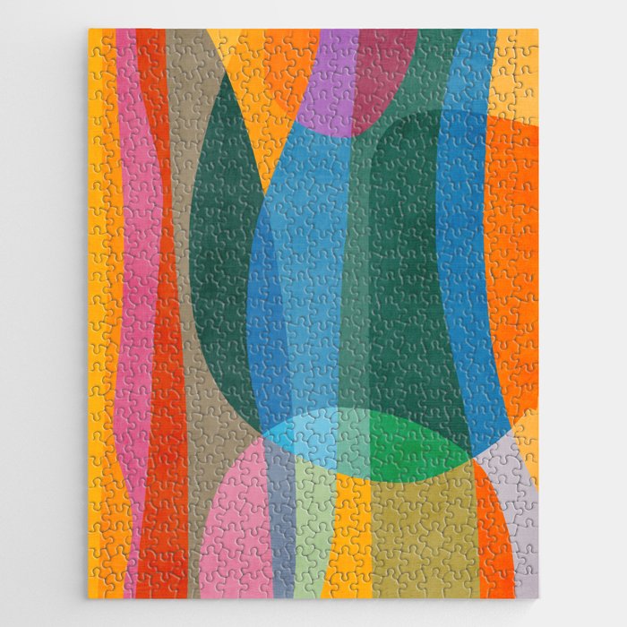 Colorful Bright Vibrant Modern Abstract Artwork Jigsaw Puzzle Gallery Image 1