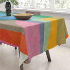 Colorful Bright Vibrant Modern Abstract Artwork Tablecloth Gallery Image 3