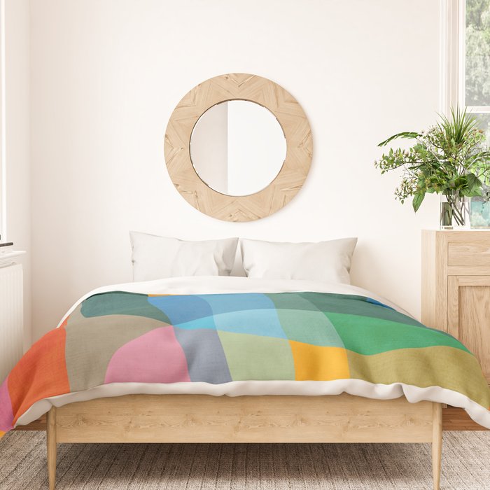 Colorful Bright Vibrant Modern Abstract Artwork Duvet Cover Gallery Image 3