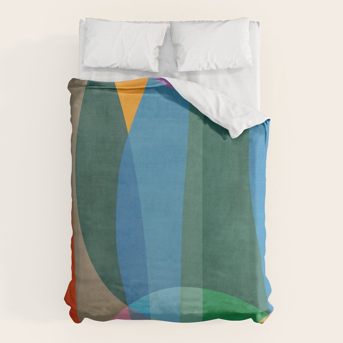 Colorful Bright Vibrant Modern Abstract Artwork Duvet Cover Gallery Image 6