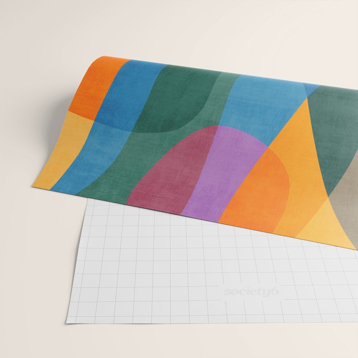 Colorful Bright Vibrant Modern Abstract Artwork Wrapping Paper Gallery Image 2