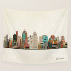cincinnati ohio skyline Wall Tapestry Gallery Image 4