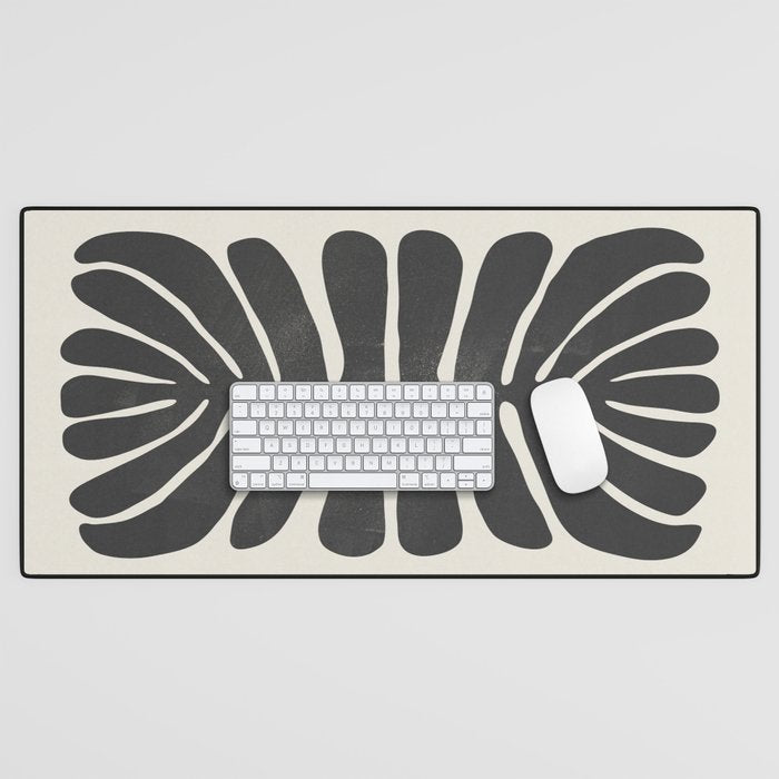 Sea Leaf: Noir Desk Mat Gallery Image 1