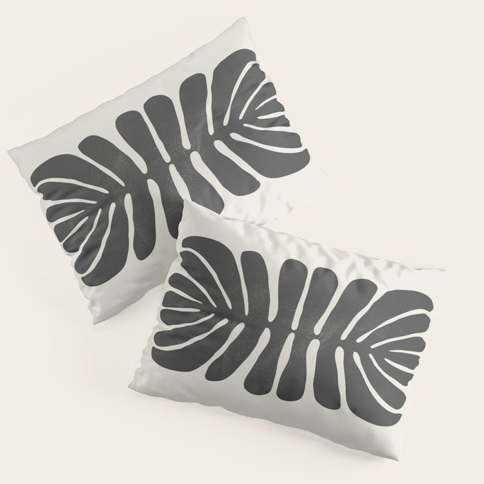 Sea Leaf: Noir Pillow Sham Gallery Image 1