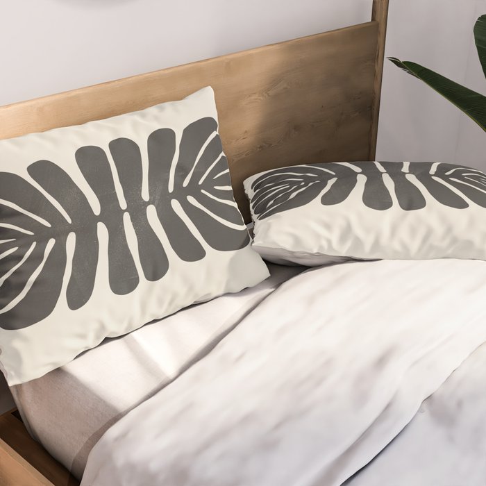 Sea Leaf: Noir Pillow Sham Gallery Image 2