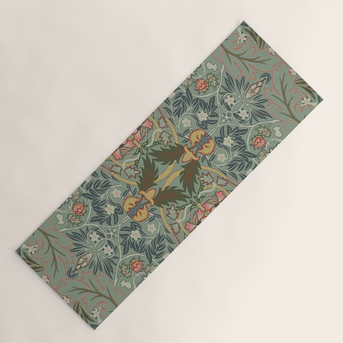 Acanthus Leaves by William Morris Yoga Mat Gallery Image 1