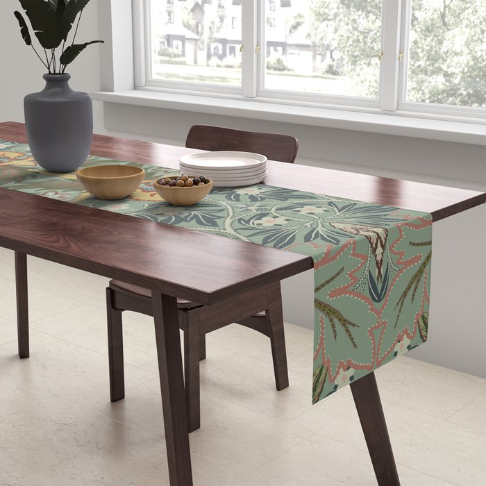 Acanthus Leaves by William Morris Table Runner Gallery Image 2