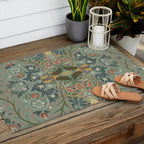Acanthus Leaves by William Morris Outdoor Rug Gallery Image 2