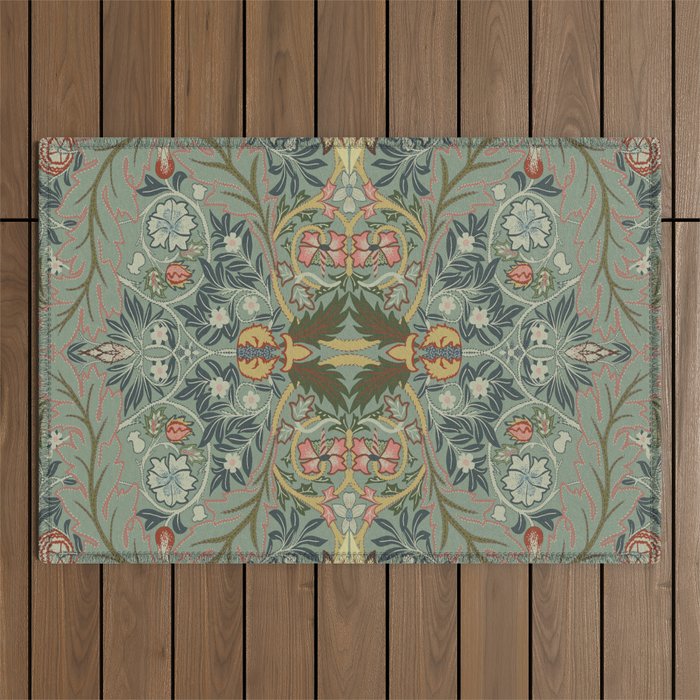 Acanthus Leaves by William Morris Outdoor Rug Gallery Image 1