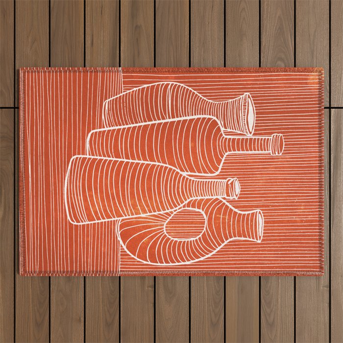 VASES 01: Terracotta Edition Outdoor Rug Gallery Image 1