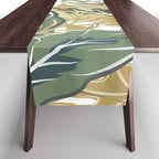 Wild Tropical Prints, Green and Gold Table Runner Gallery Image 1
