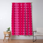 Hot Pink Ogee A-Go-Go Vivid Retro Pop Pattern Window Curtain Gallery Image 5