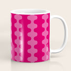 Hot Pink Ogee A-Go-Go Vivid Retro Pop Pattern Coffee Mug Gallery Image 1