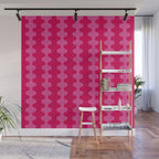Hot Pink Ogee A-Go-Go Vivid Retro Pop Pattern Wall Mural Gallery Image 1