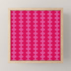 Hot Pink Ogee A-Go-Go Vivid Retro Pop Pattern Mini Art Print Gallery Image 1