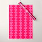 Hot Pink Ogee A-Go-Go Vivid Retro Pop Pattern Wrapping Paper Gallery Image 1