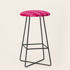 Hot Pink Ogee A-Go-Go Vivid Retro Pop Pattern Stool Gallery Image 1