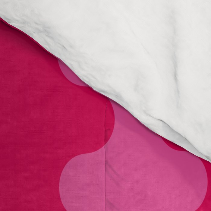 Hot Pink Ogee A-Go-Go Vivid Retro Pop Pattern Comforter Gallery Image 4