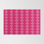 Hot Pink Ogee A-Go-Go Vivid Retro Pop Pattern Rug Gallery Image 2