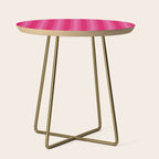 Hot Pink Ogee A-Go-Go Vivid Retro Pop Pattern Side Table Gallery Image 1