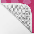 Hot Pink Ogee A-Go-Go Vivid Retro Pop Pattern Bath Mat Gallery Image 2