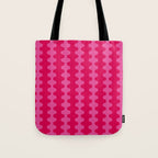 Hot Pink Ogee A-Go-Go Vivid Retro Pop Pattern Tote Bag Gallery Image 1