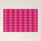 Hot Pink Ogee A-Go-Go Vivid Retro Pop Pattern Welcome Mat Gallery Image 1