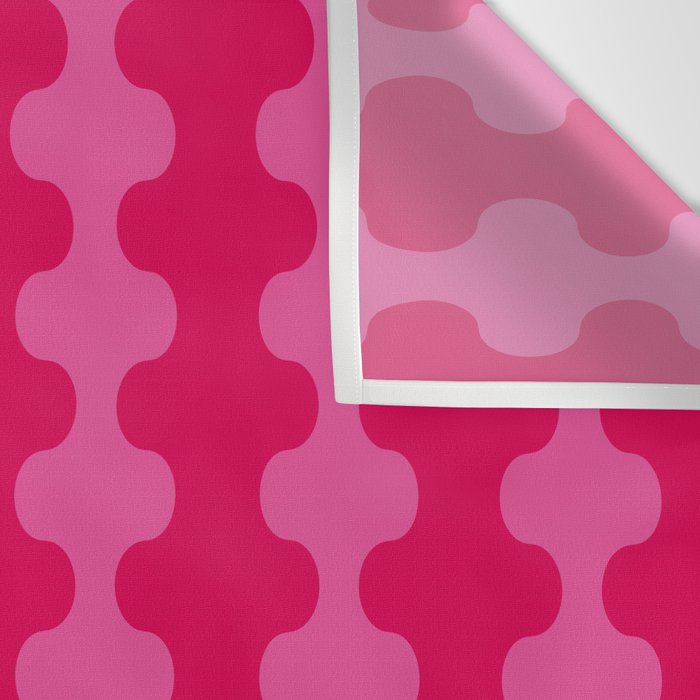 Hot Pink Ogee A-Go-Go Vivid Retro Pop Pattern Wall Tapestry Gallery Image 3