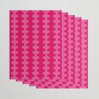 Hot Pink Ogee A-Go-Go Vivid Retro Pop Pattern Wrapping Paper Gallery Image 3