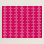 Hot Pink Ogee A-Go-Go Vivid Retro Pop Pattern Jigsaw Puzzle Gallery Image 1