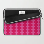 Hot Pink Ogee A-Go-Go Vivid Retro Pop Pattern Laptop Sleeve Gallery Image 2
