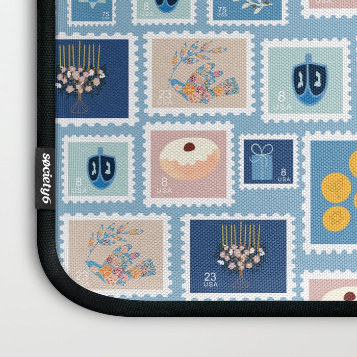 Hanukkah Stamps Laptop Sleeve Gallery Image 3