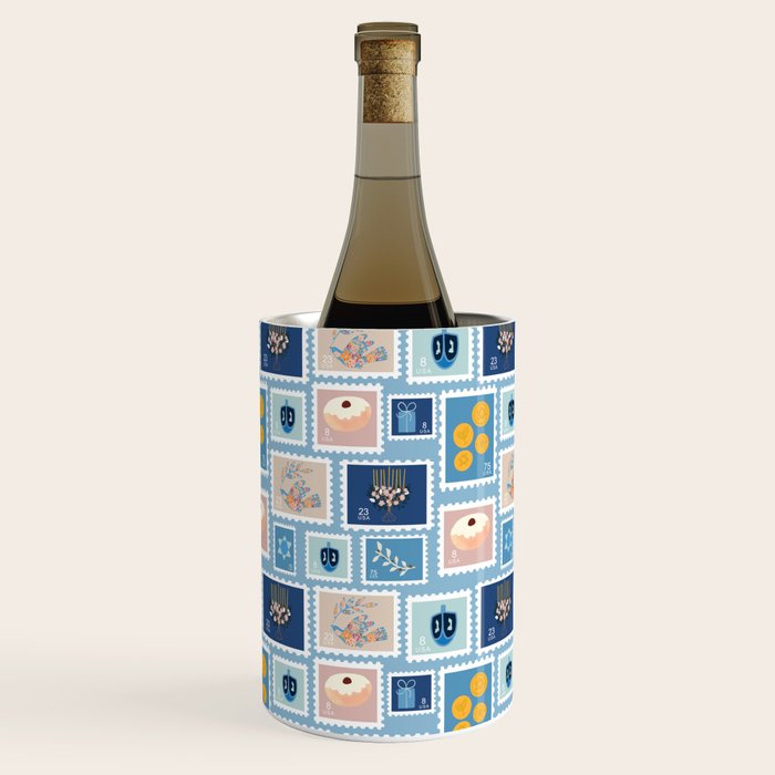 Hanukkah Stamps Wine Chiller Gallery Image 2