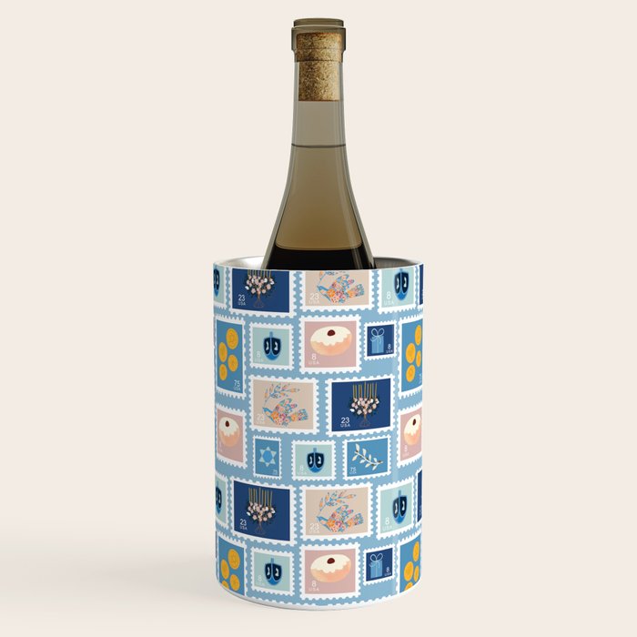 Hanukkah Stamps Wine Chiller Gallery Image 1