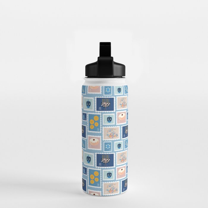 Hanukkah Stamps Water Bottle Gallery Image 2