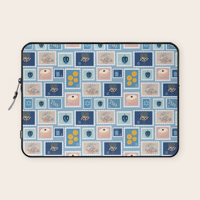 Hanukkah Stamps Laptop Sleeve Gallery Image 1