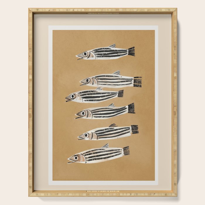 Minimal Fish Study Serving Tray Gallery Image 1
