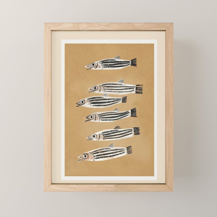 Minimal Fish Study Mini Art Print Gallery Image 1