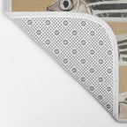 Minimal Fish Study Bath Mat Gallery Image 2