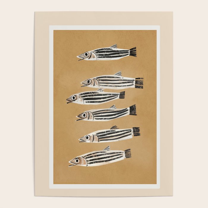 Minimal Fish Study Poster Gallery Image 1