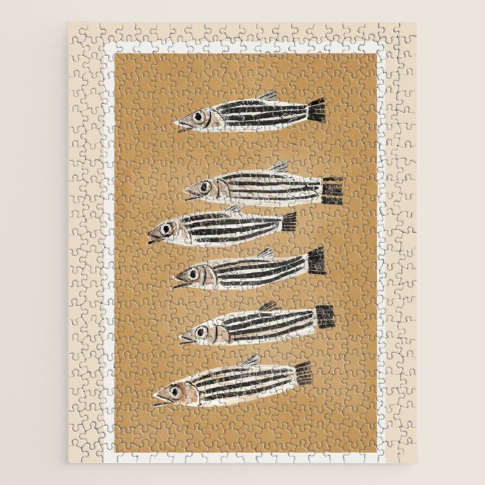 Minimal Fish Study Jigsaw Puzzle Gallery Image 1