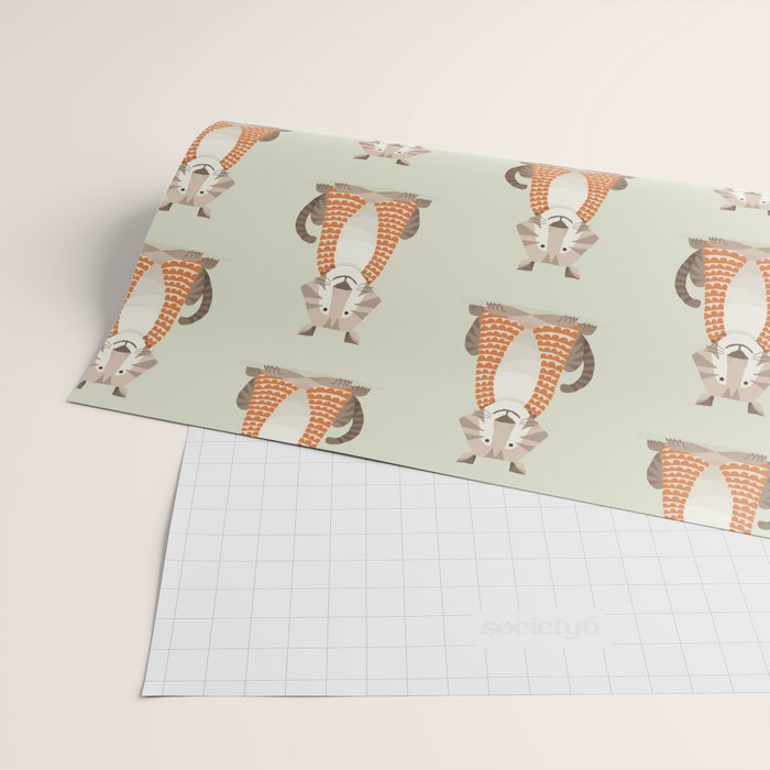 Whimsical Tiger Wrapping Paper Gallery Image 2