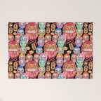 Japanese Tiger Daruma with small Darumas Welcome Mat Gallery Image 1