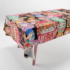 Japanese Tiger Daruma with small Darumas Tablecloth Gallery Image 1