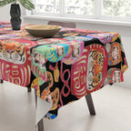 Japanese Tiger Daruma with small Darumas Tablecloth Gallery Image 3
