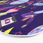 Disco people pattern Bath Mat Gallery Image 3