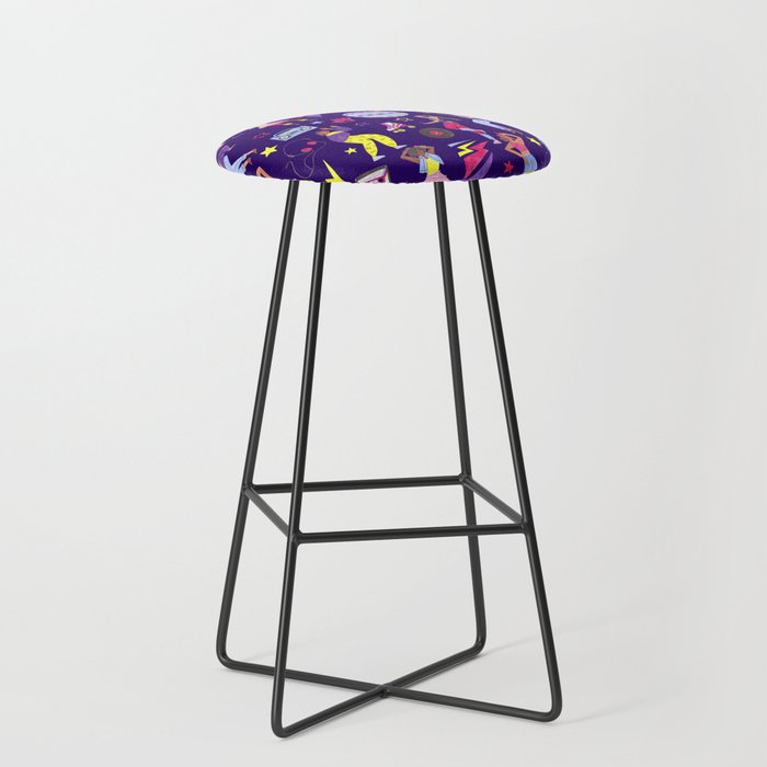 Disco people pattern Stool Gallery Image 1