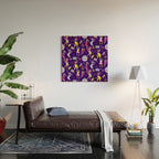 Disco people pattern Wood Wall Art Gallery Image 2
