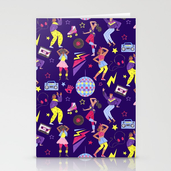 Disco people pattern Stationery Card Gallery Image 2