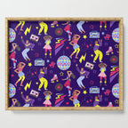 Disco people pattern Serving Tray Gallery Image 1